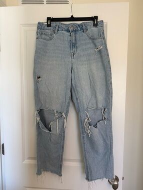 American Eagle Outfitters Light Blue Distressed Boyfriend Jeans